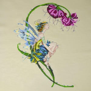 The Bliss Fairy Finished Completed Cross Stitch