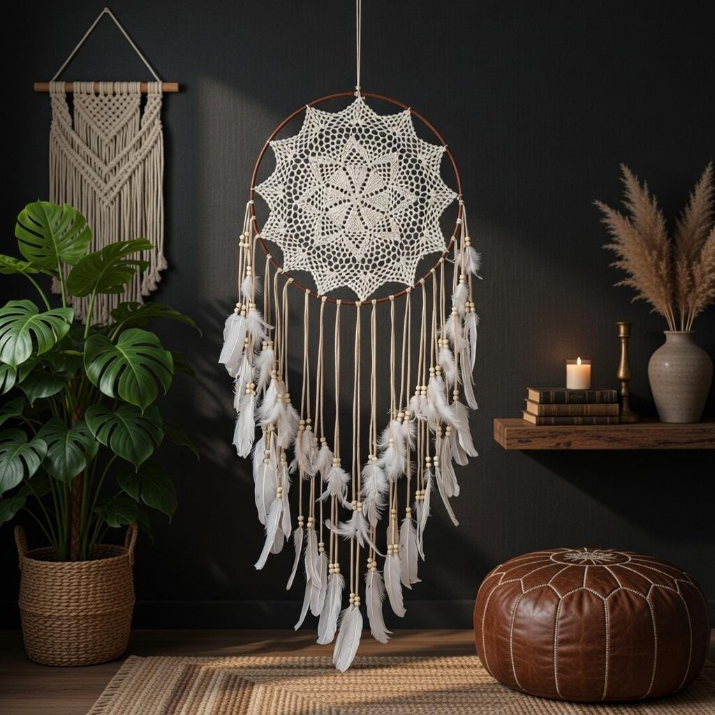 Crochet Lace Dreamcatcher