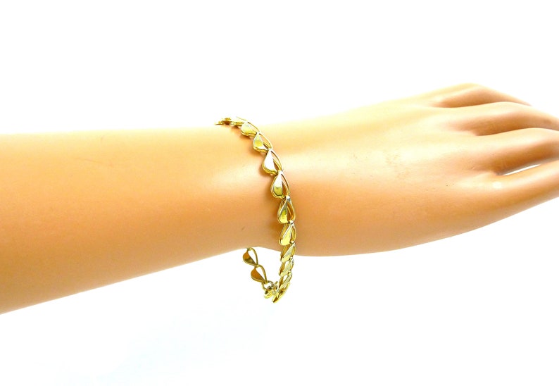 Gift for Wife Links of Open Hearts Heart Chain Bracelet Gift for Girlfriend Gold Heart Bracelet