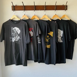 Vintage single stitch black graphic t-shirt