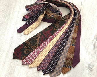 Vintage 100% silk Mens neckties