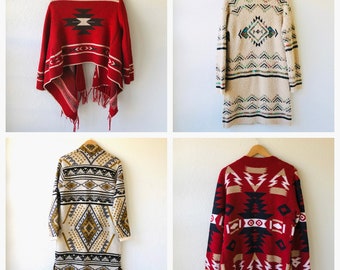 native american print sweater
