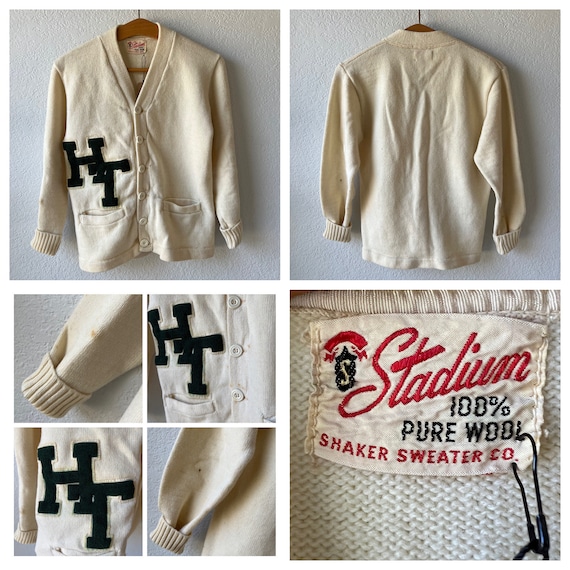 Vintage 1950's prep education varsity cardigan / … - image 4