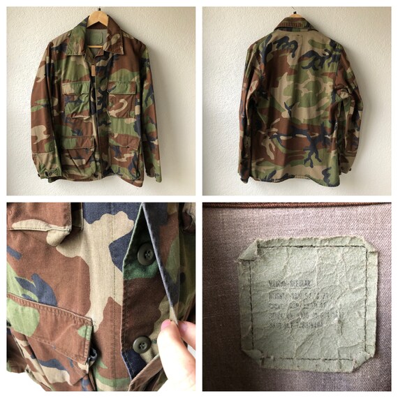 Vintage Camouflage military jackets / Shirt Mens … - image 3