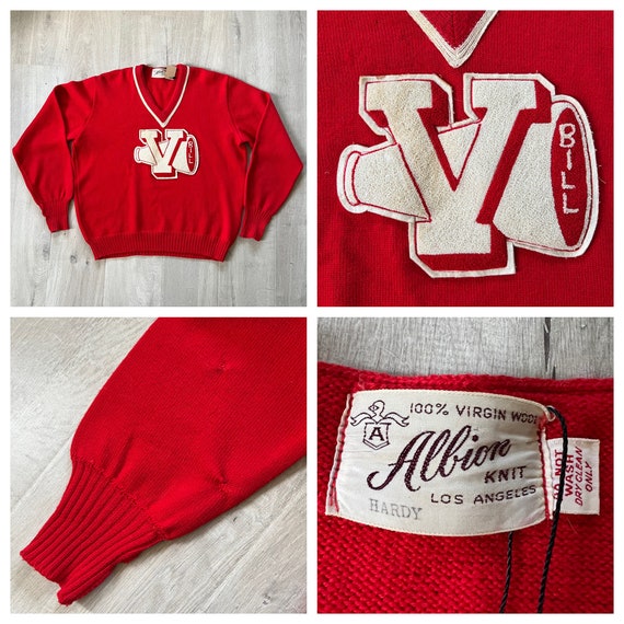 Vintage 1950's prep education varsity cardigan / … - image 5