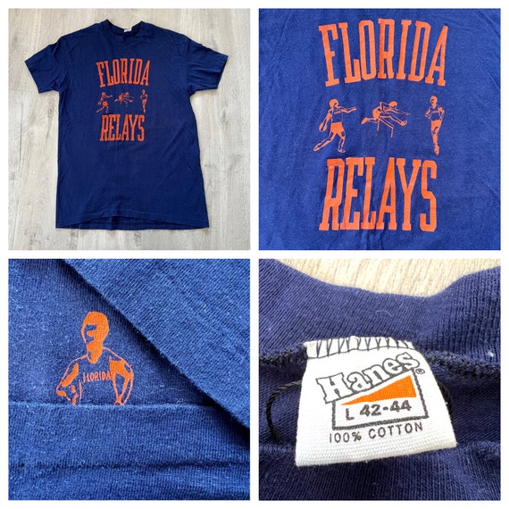 Vintage blue / navy graphics T shirts 70's - 90's - image 8