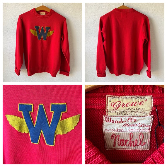 Vintage 1950's prep education varsity cardigan / … - image 3