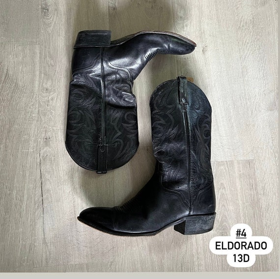 Vintage & Preowned Mens Black Cowboy boots - image 8