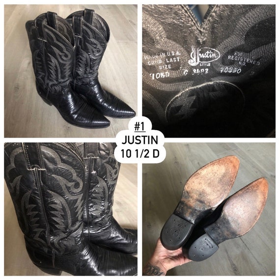 Vintage & Preowned Mens Black Cowboy boots - image 3