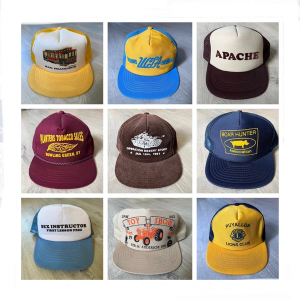 Vintage Trucker Hat Etsy