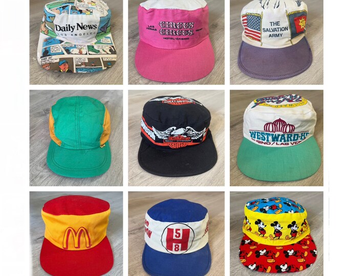 Vintage Painter Caps / Hats Etsy