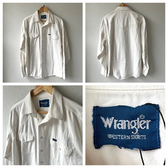 Vintage Wrangler / Levis etc. pearl snap button u… - image 2