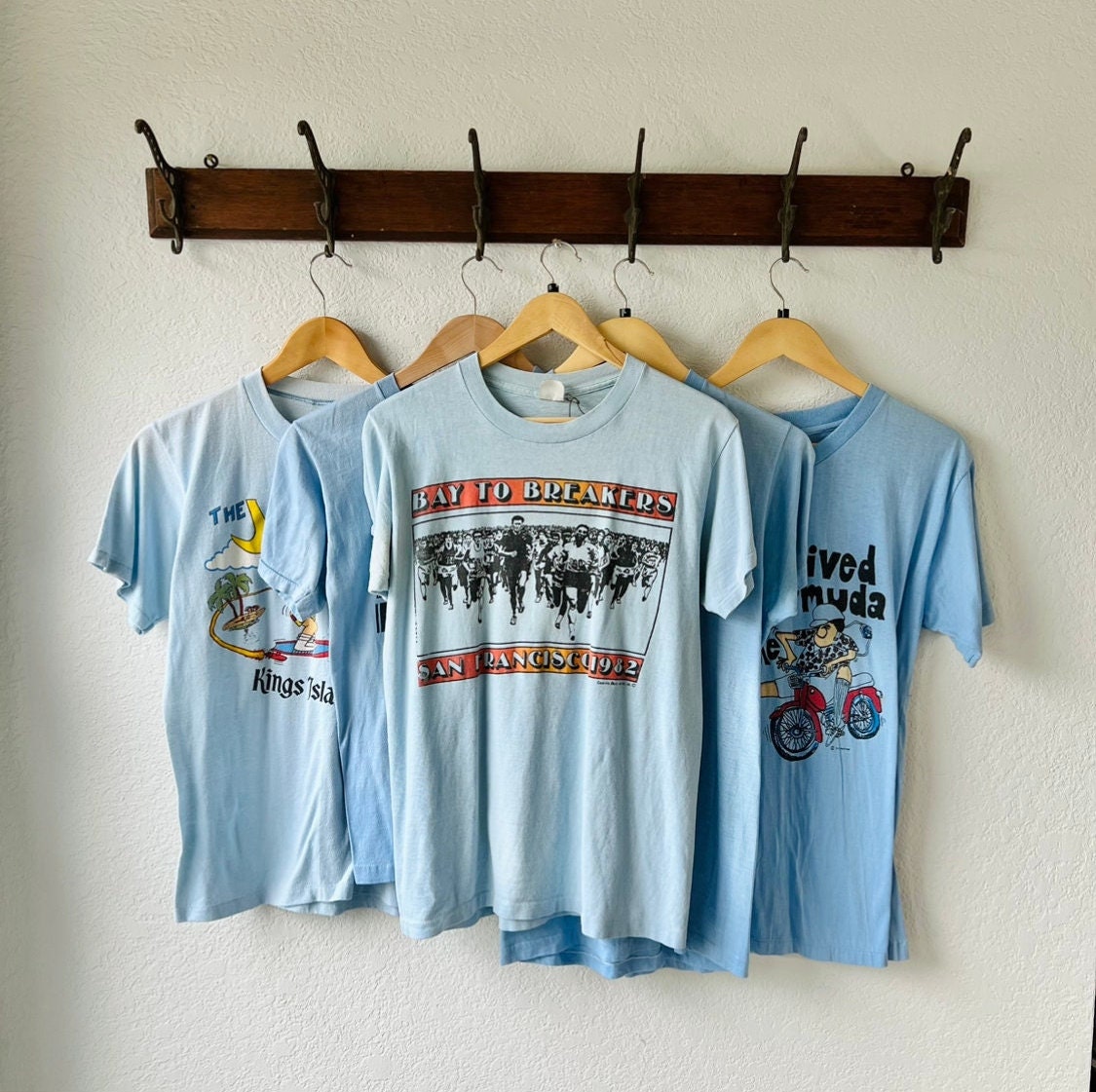 Vintage Baby Blue Single Stitch Graphic T-shirt - Etsy