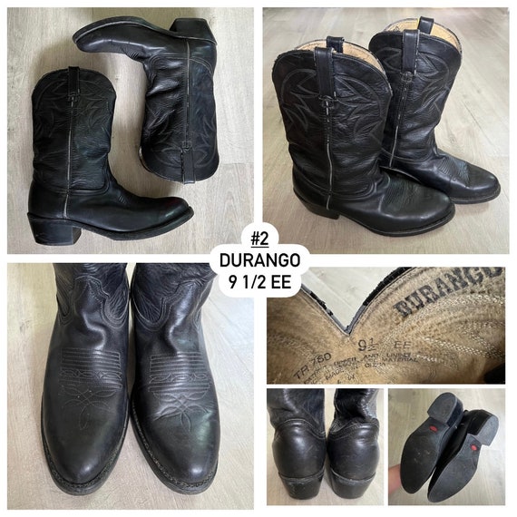 Vintage & Preowned Mens Black Cowboy boots - image 5