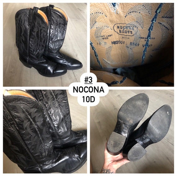 Vintage & Preowned Mens Black Cowboy boots - image 7
