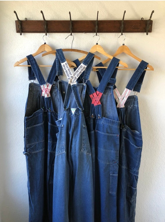 Vintage Elastic Low Back Overalls 