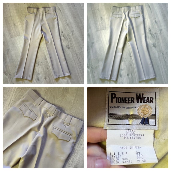 Vintage pearl snap Western Polyester Dress Pants … - image 7