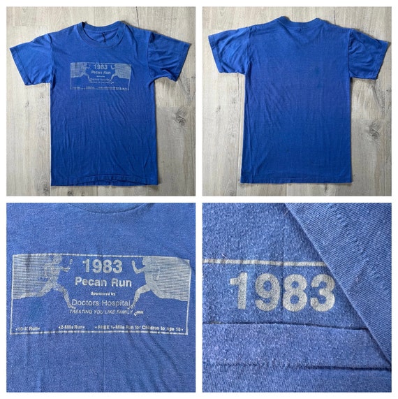 Vintage blue / navy graphics T shirts 70's - 90's - image 3