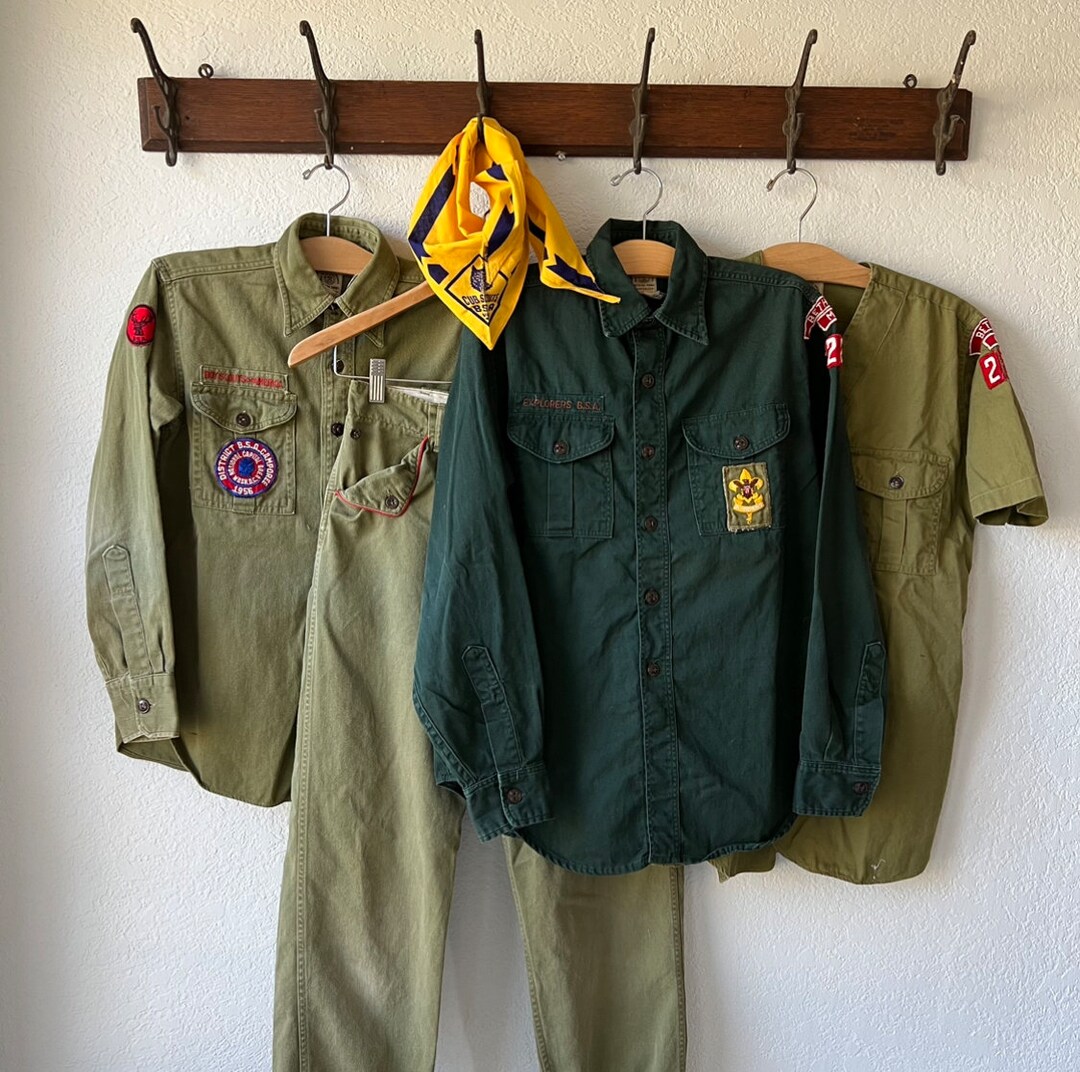 Vintage Olive Boy Scout Pants 50's 70's Etsy