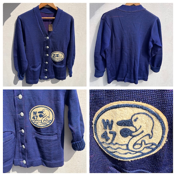 Vintage 1950's prep education varsity cardigan / … - image 10