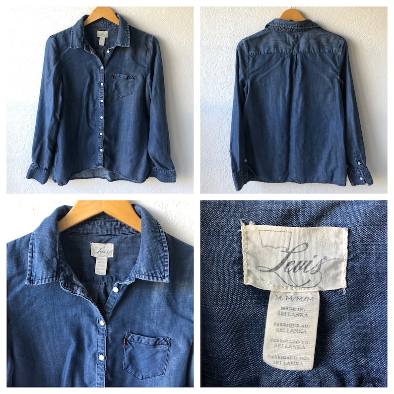 women jean pearl snap button up shirts