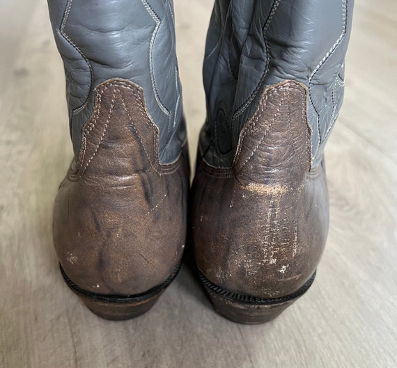 Vintage gray cowboy boots womens 9 - image 5