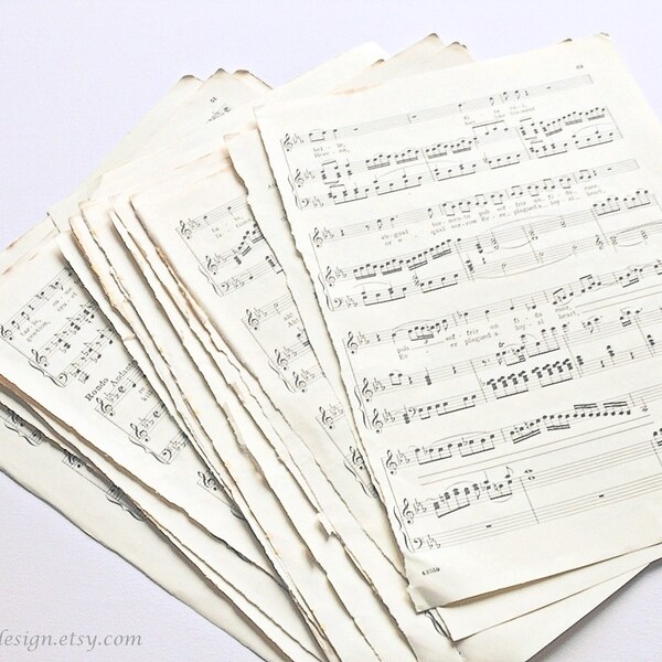 Vintage Sheet Music 15 Paper Sheets /  15 Vintage Notenblätter