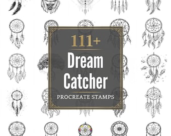 Plus de 111 pinceaux attrape-rêves Procreate | Procréer des timbres | Fichiers PNG | Téléchargement instantané