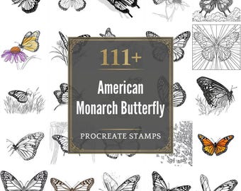 111+ Procreate American Monarch Buttfly-borstels | Voortplantingsstempels | PNG-bestanden | Direct downloaden