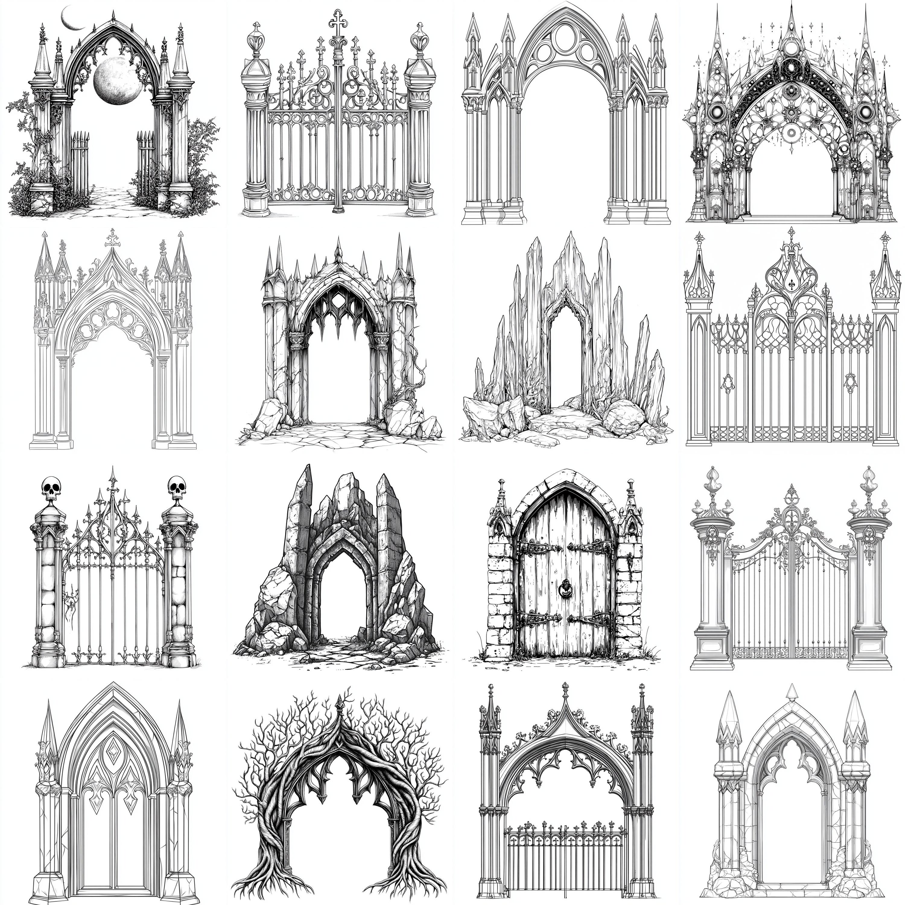 111+ Procreate Gothic Gate Brushes | Procreate Stamps | PNG Files ...