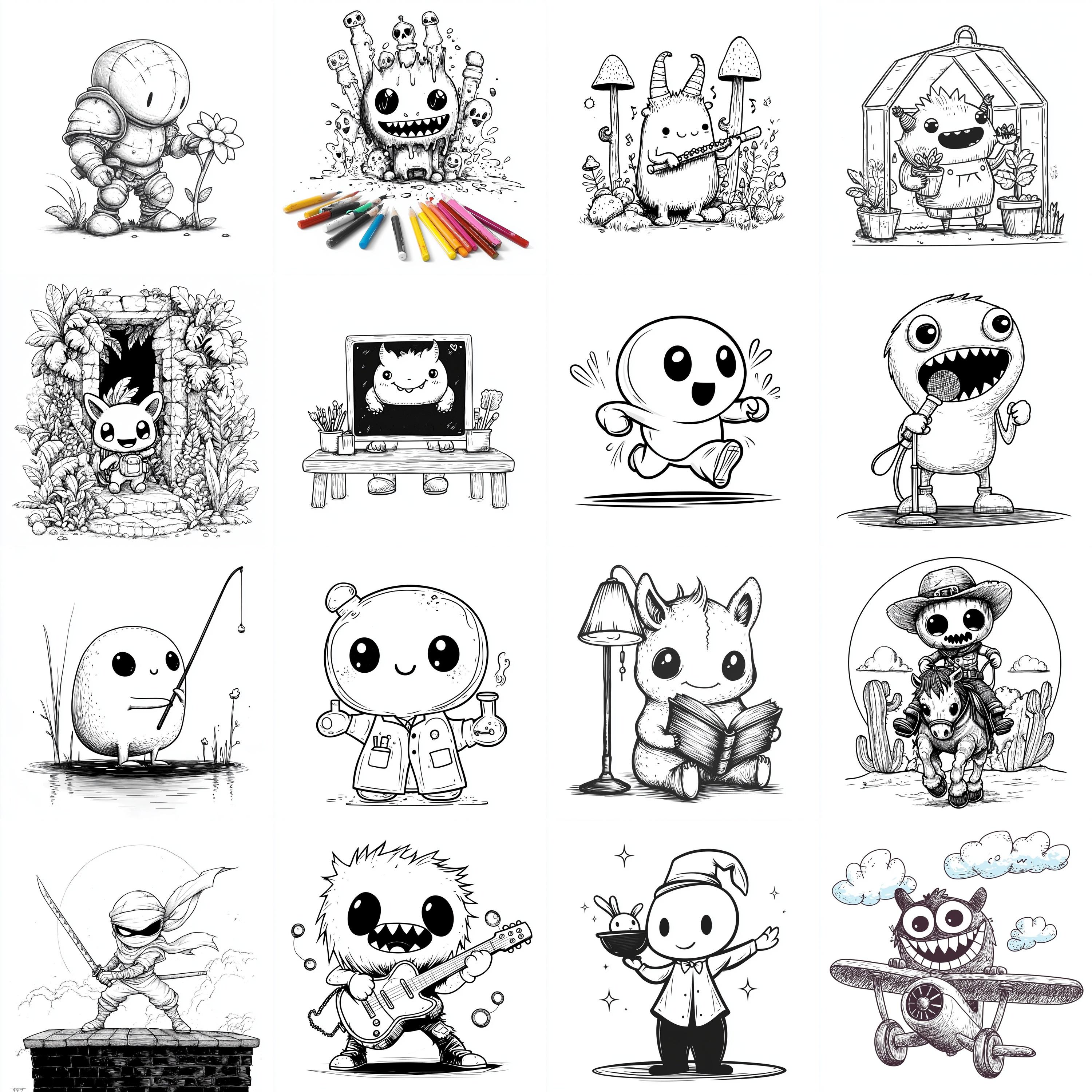 111+ Procreate Kawaii Monster Brushes | Procreate Stamps | PNG Files ...