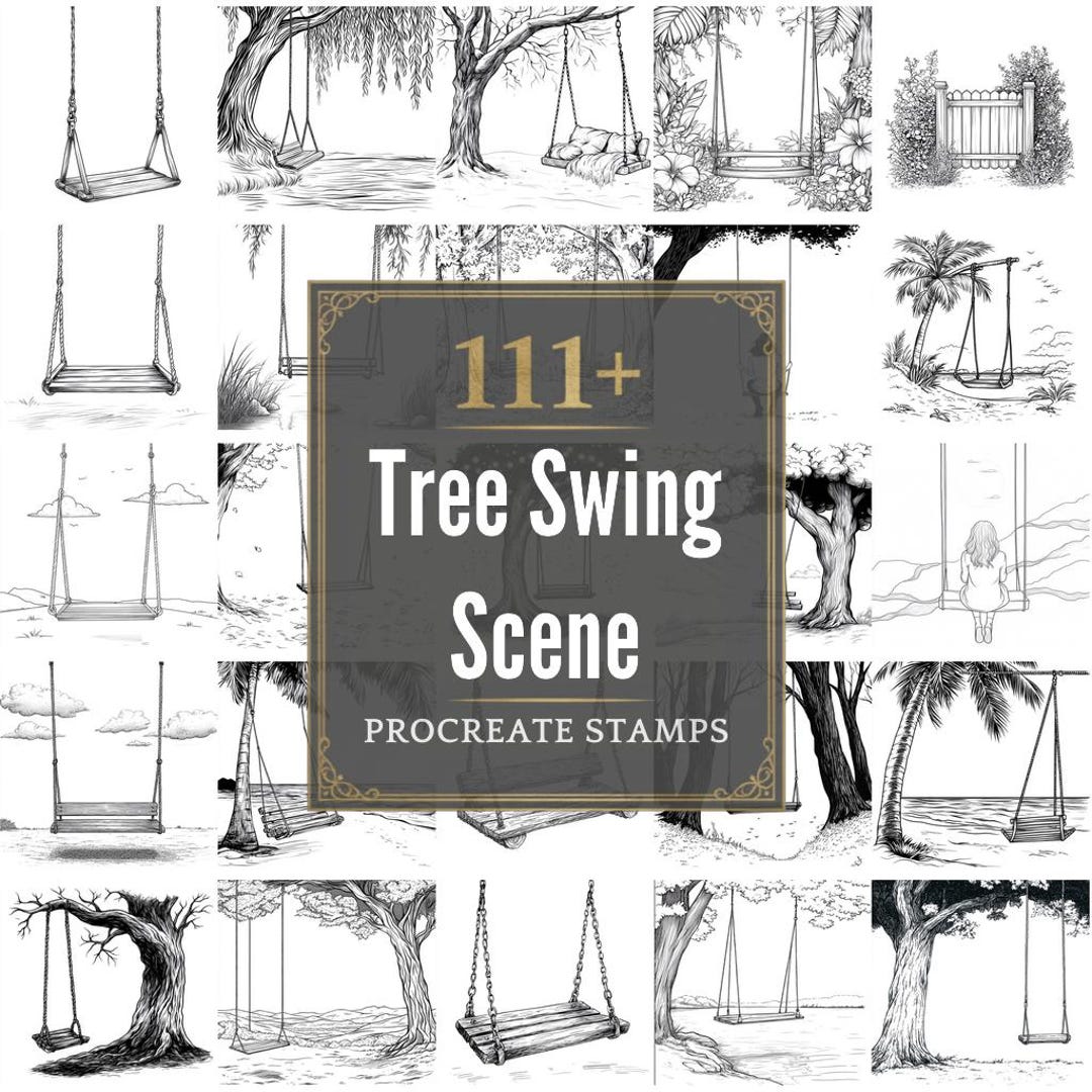 111+ Procreate Tree Swing Brushes | Procreate Stamps | PNG Files ...