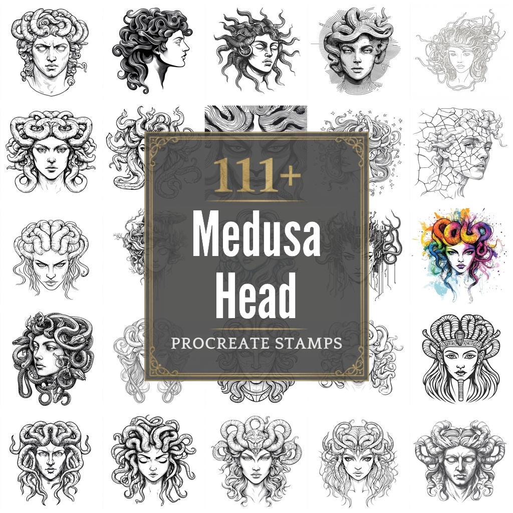111+ Procreate Medusa Head Brushes | Procreate Stamps | PNG Files ...