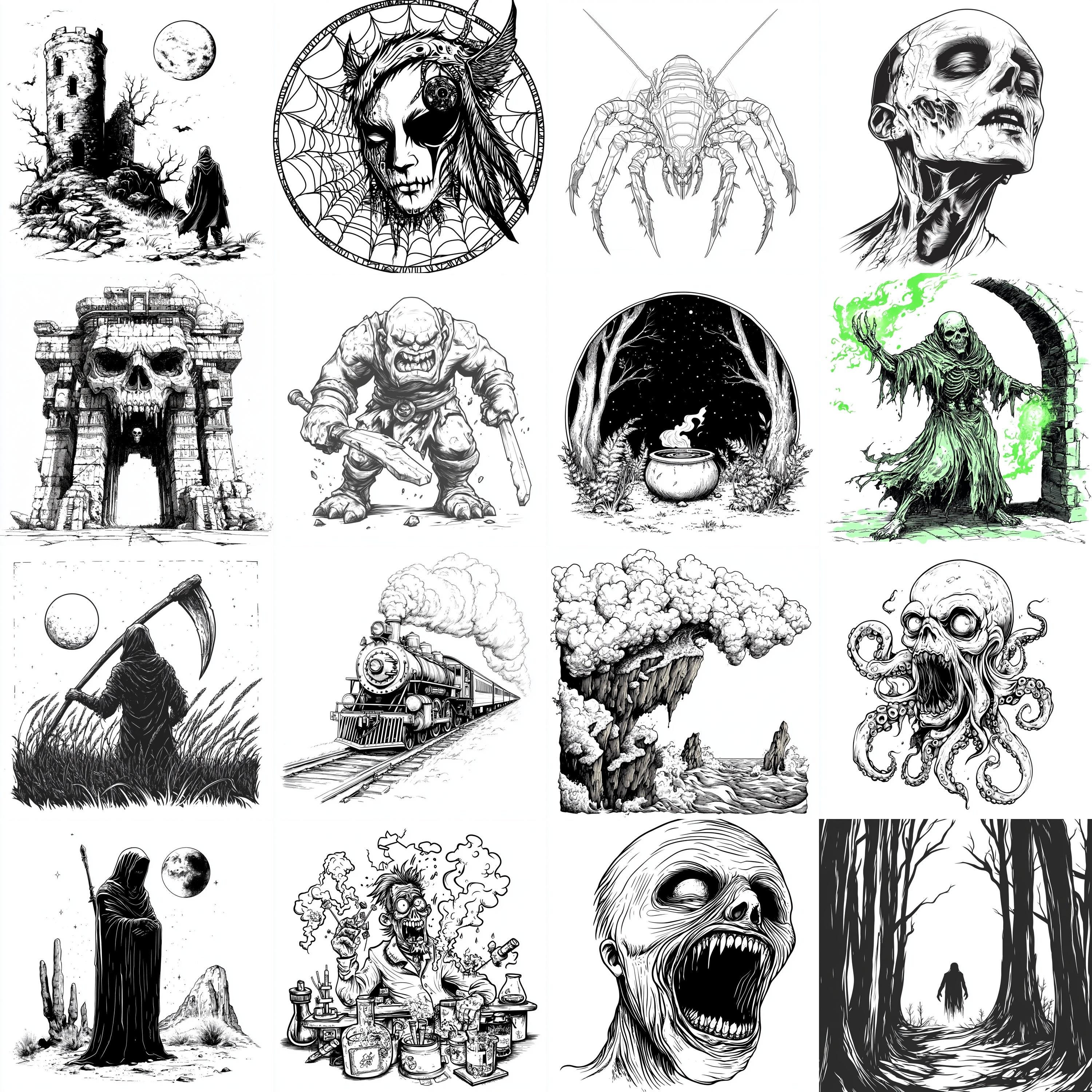 111+ Procreate Horror Killers Brushes | Procreate Stamps | PNG Files ...