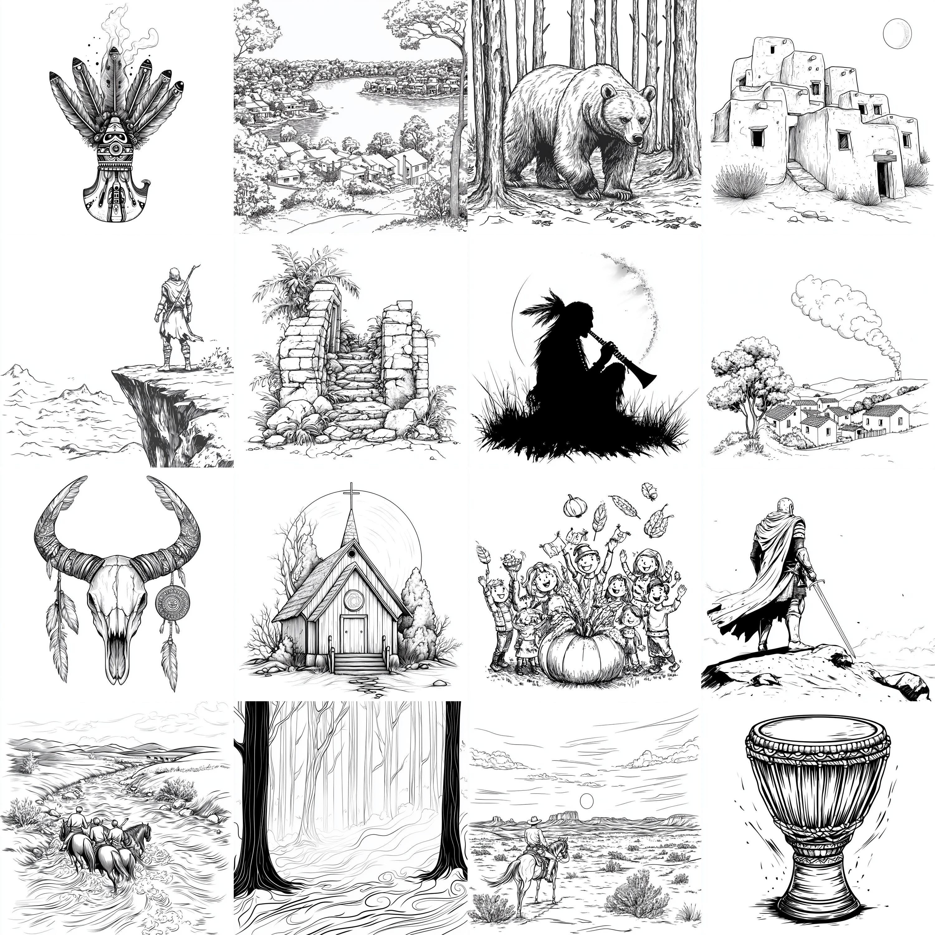 111+ Procreate Native American Scene Brushes | Procreate Stamps | PNG ...