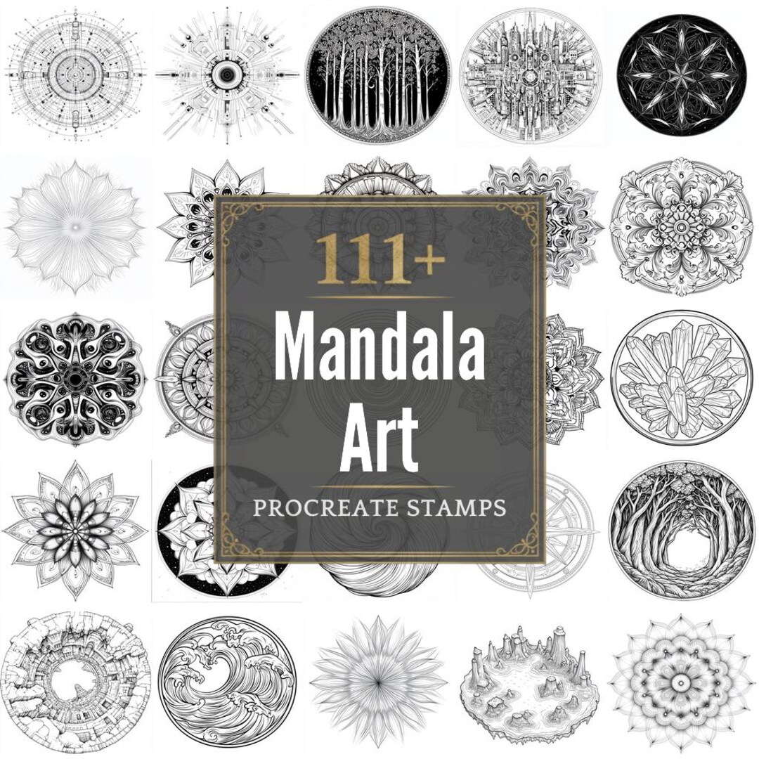 111+ Procreate Mandala Art Brushes | Procreate Stamps | PNG Files ...