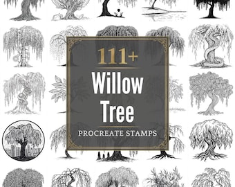 Plus de 111 brosses de procréation de saule | Procréer des timbres | Fichiers PNG | Téléchargement instantané