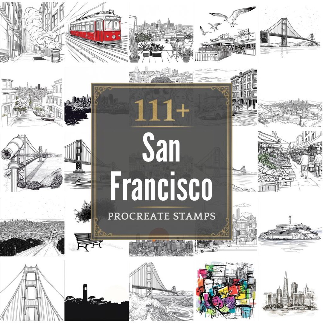 111+ Procreate San Francisco Brushes | Procreate Stamps | PNG Files ...