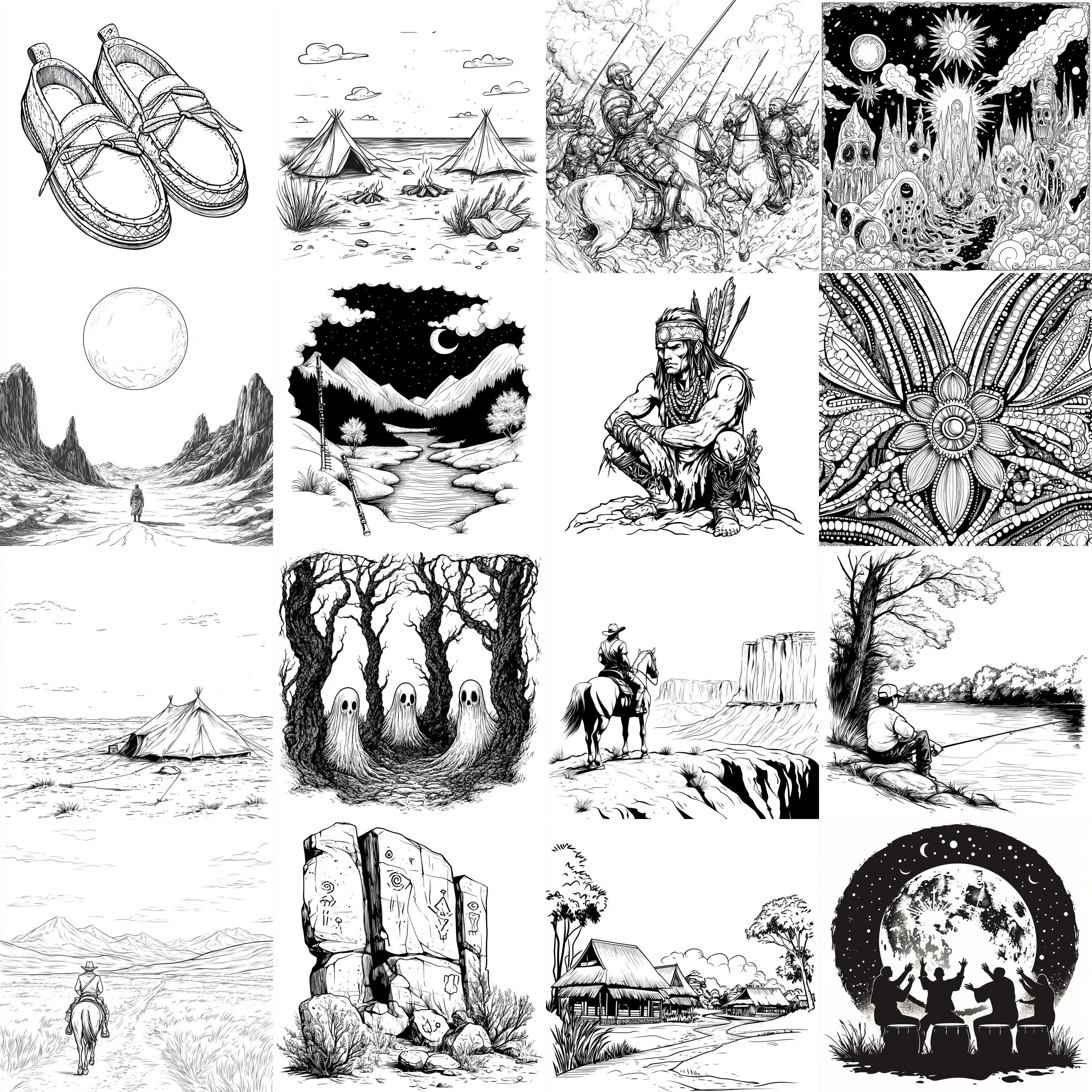 111+ Procreate Native American Scene Brushes | Procreate Stamps | PNG ...