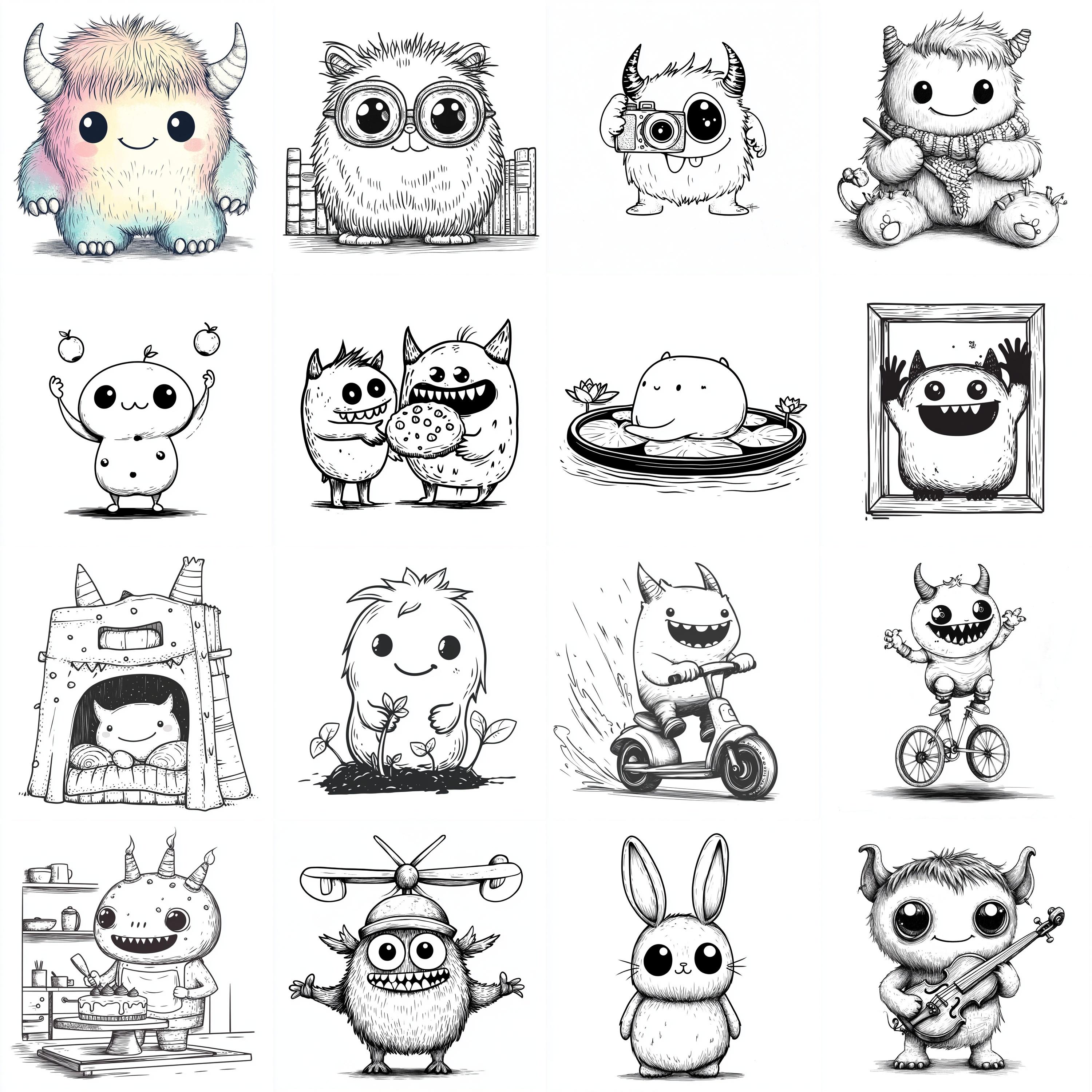 111+ Procreate Kawaii Monster Brushes | Procreate Stamps | PNG Files ...