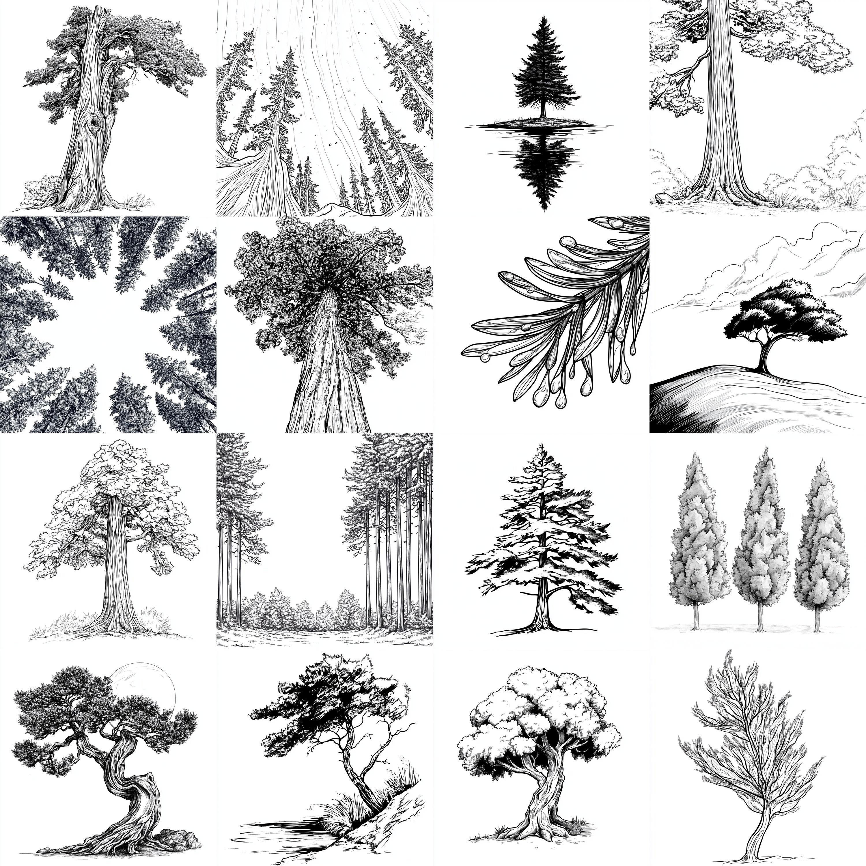 111+ Procreate Cedar Tree Brushes | Procreate Stamps | PNG Files ...