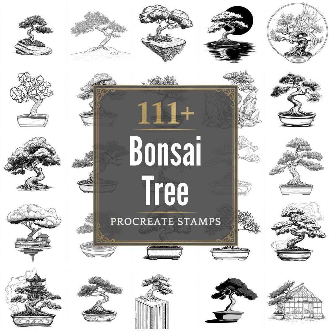 111+ Procreate Bonsai Tree Brushes | Procreate Stamps | PNG Files ...