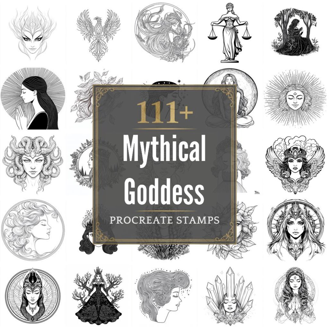 111+ Procreate Mythical Goddess Brushes | Procreate Stamps | PNG Files ...