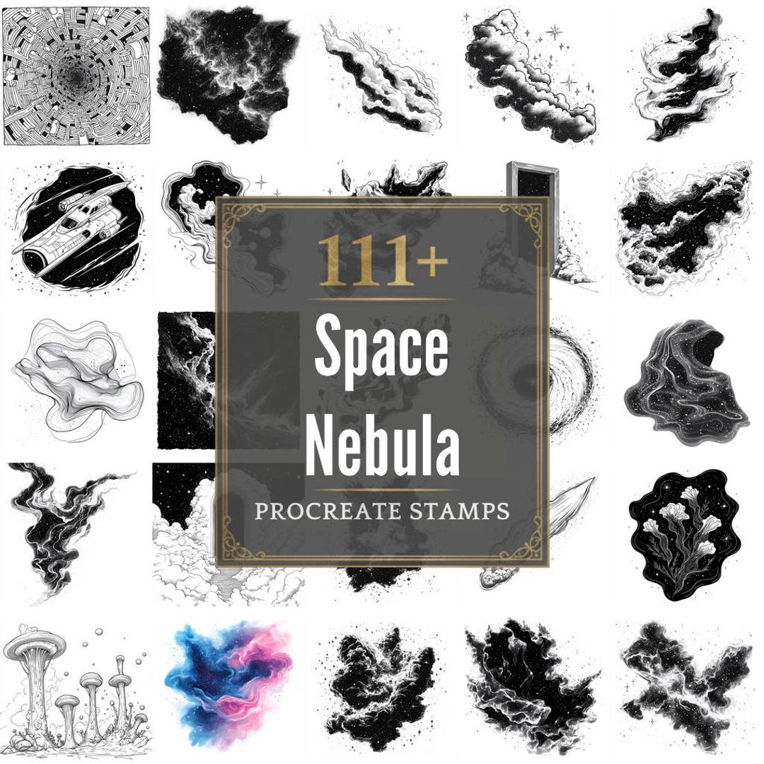 111+ Procreate Space Nebula Brushes | Procreate Stamps | PNG Files ...