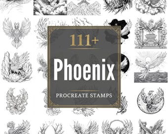 Plus de 111 pinceaux Procreate Phoenix | Procréer des timbres | Fichiers PNG | Téléchargement instantané