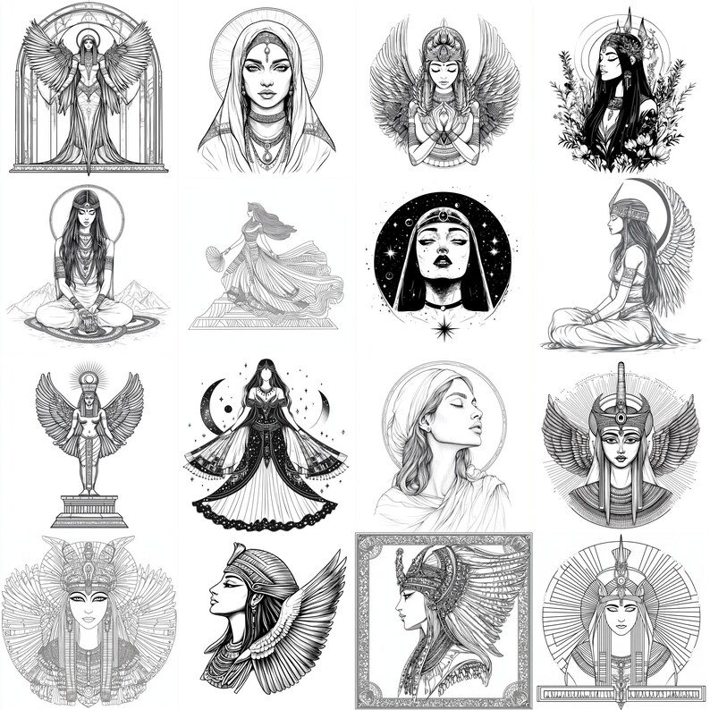 111+ Procreate Goddess Isis Brushes | Procreate Stamps | PNG Files ...