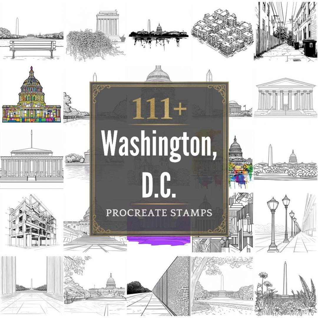 111+ Procreate Washington D.C. Brushes | Procreate Stamps | PNG Files ...