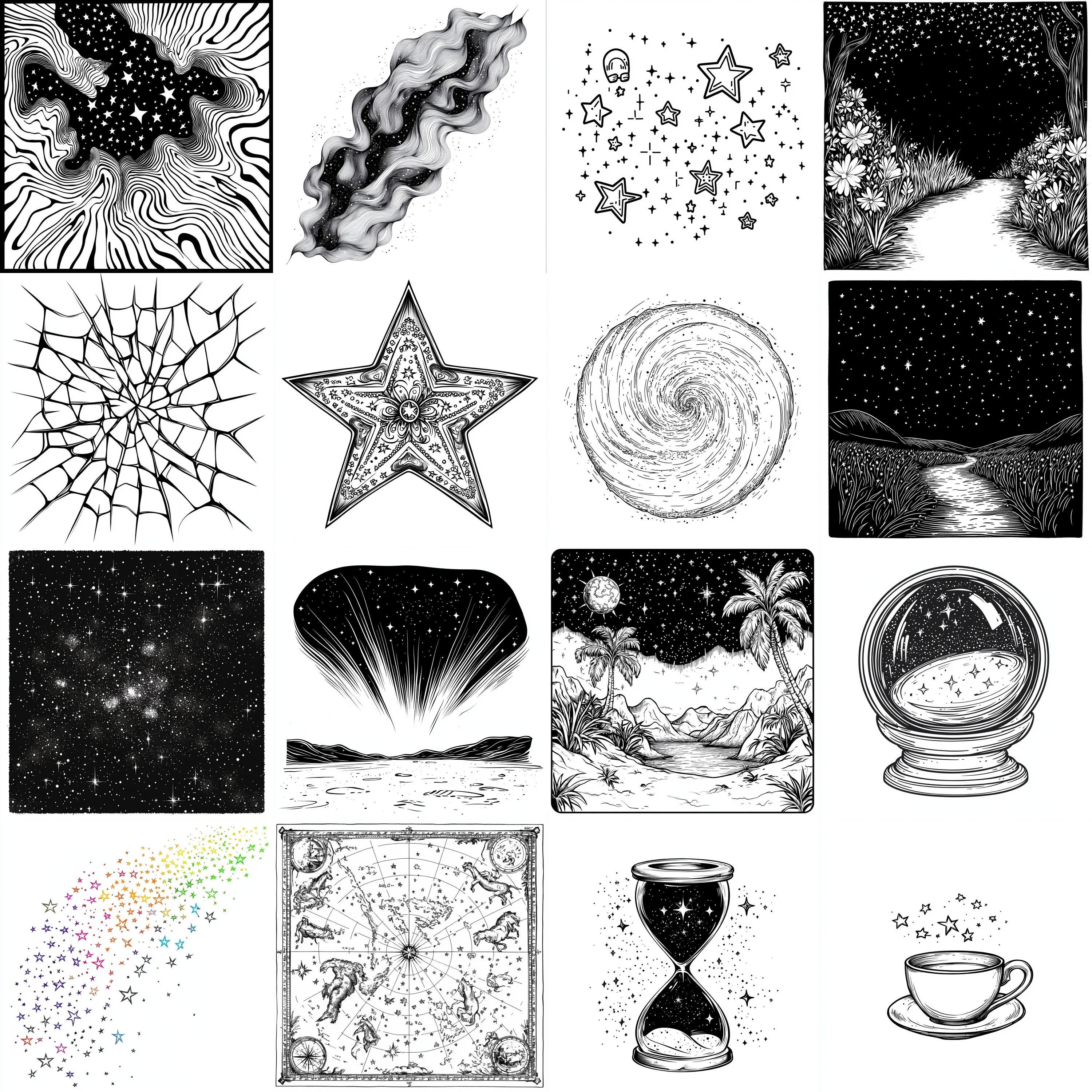 111+ Procreate Stars Brushes | Procreate Stamps | PNG Files | Instant ...