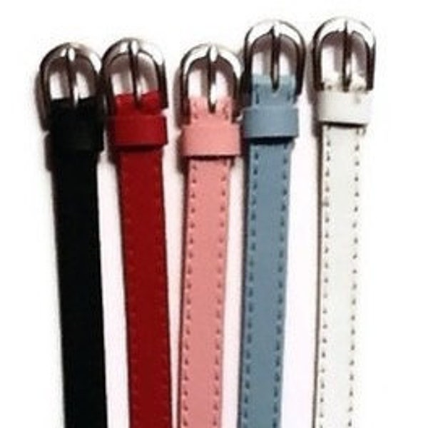 10mm Genuine Leather Wristbands - One Genuine Leather Buckle Bracelet Strap - Genuine Leather Strap - Fit 10mm Slide Charm - Fit KEEP Charm