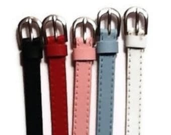 10mm Genuine Leather Wristbands - One Genuine Leather Buckle Bracelet Strap - Genuine Leather Strap - Fit 10mm Slide Charm - Fit KEEP Charm